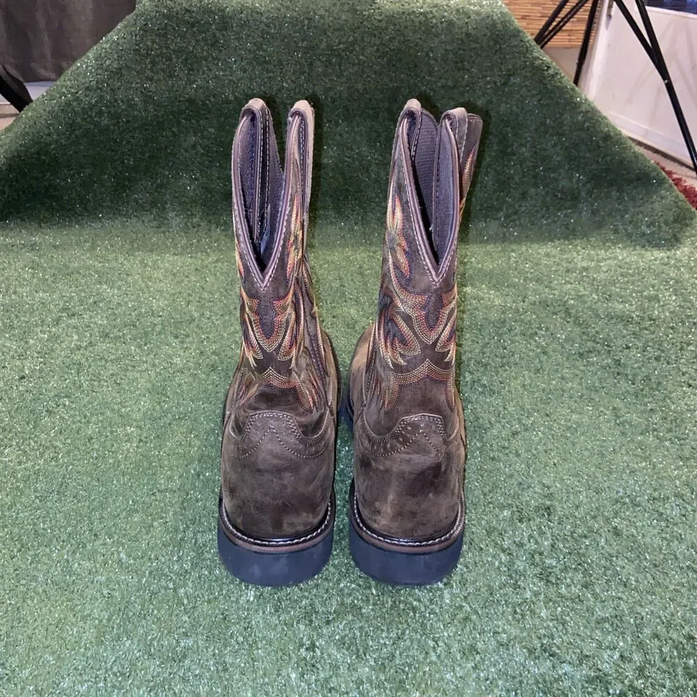 Justin Brown Western Work Boot Men's Size 14D Cowboy Rancher Shoes Style 0923CF